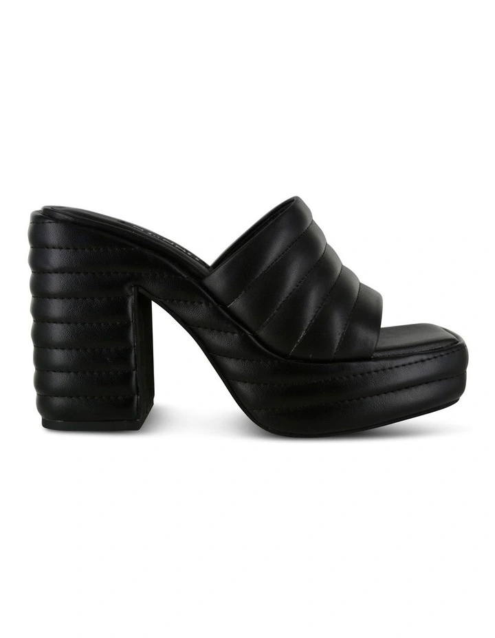 Yvonne Leather Mules in Ebony
