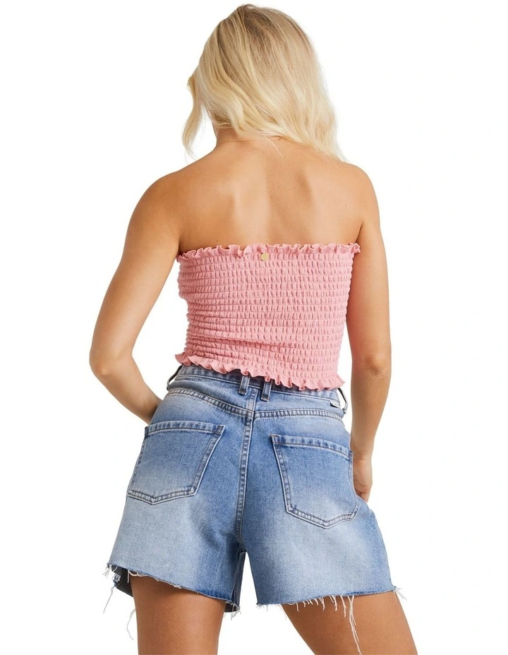 Seashell Top in Flamingo