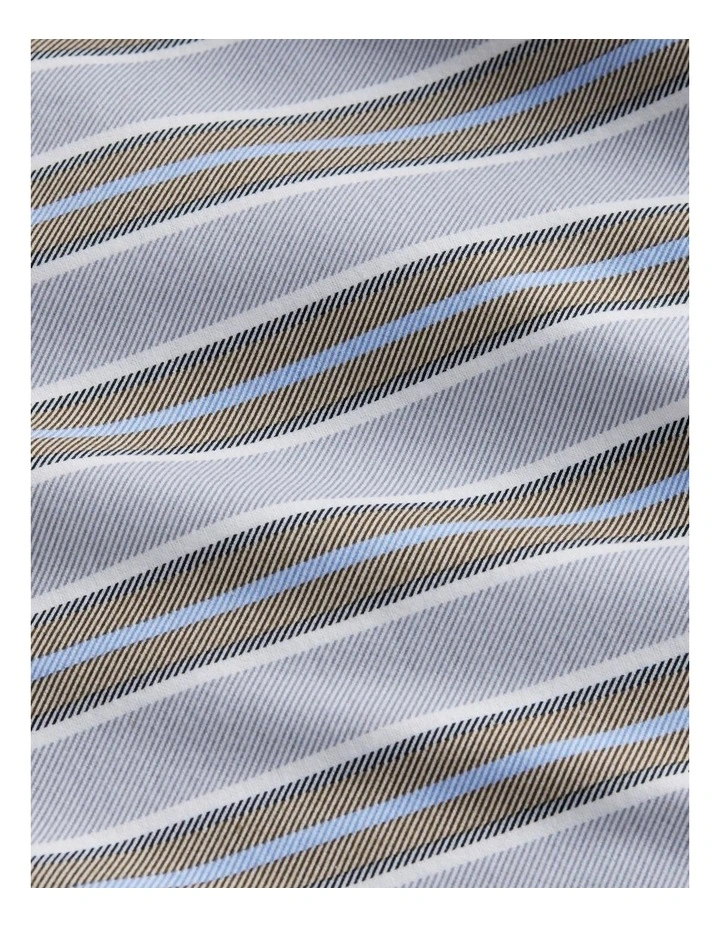 Flannelette Twill Stripe Quilt Cover Set in Dapple Grey