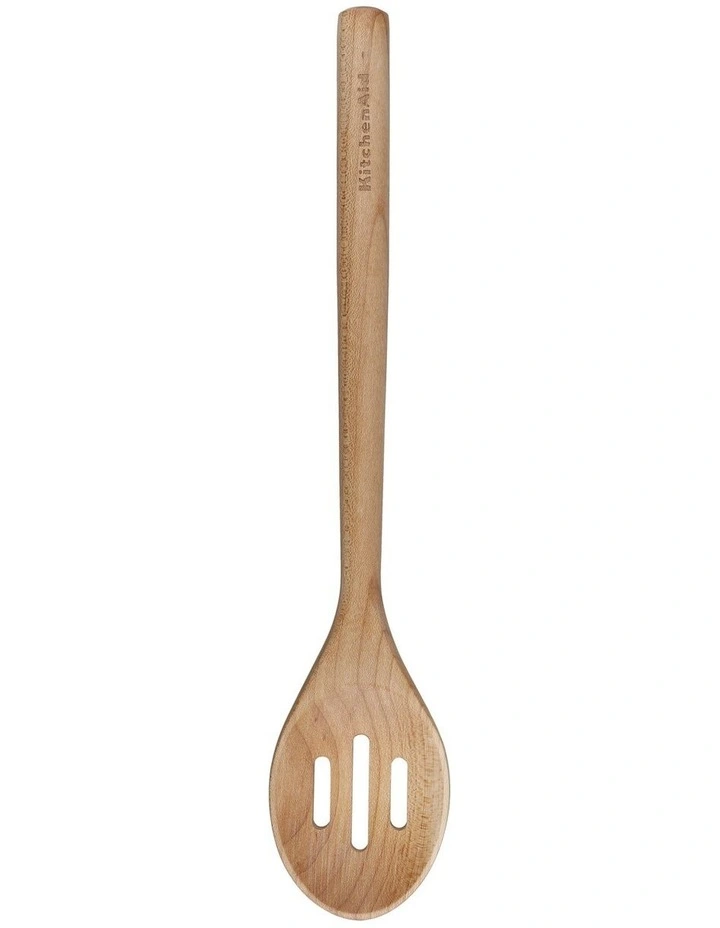 Maple Wood Slotted Spoon
