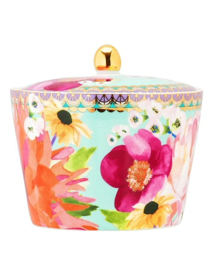 Teas & C's Dahlia Daze Sugar Bowl Gift Boxed in Multi