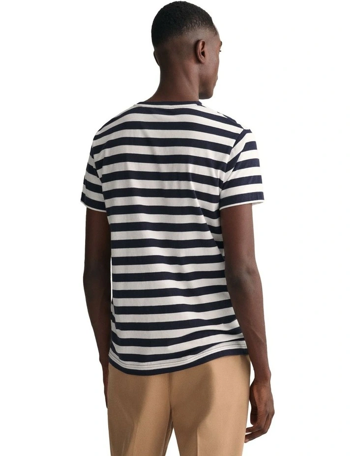 Striped T-shirt in Evening Blue
