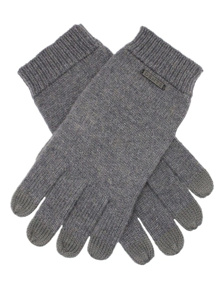 Pure Merino Wool Touchscreen One Size Gloves in Shale