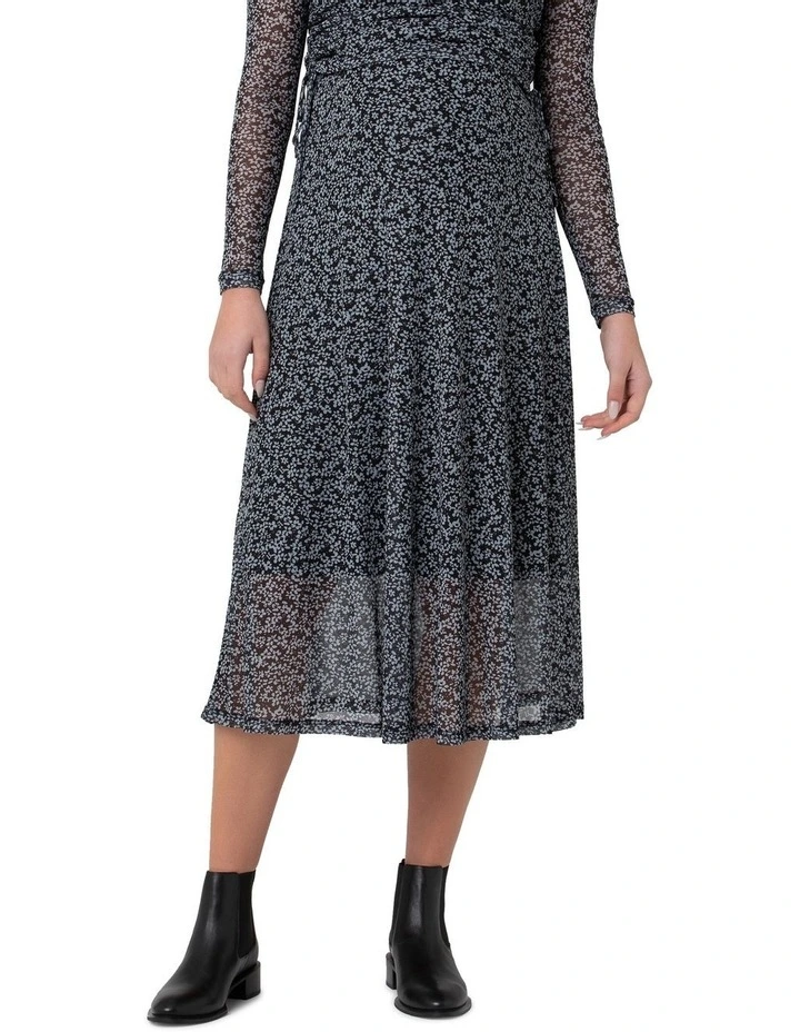 Layla A-Line Skirt in Black/Storm