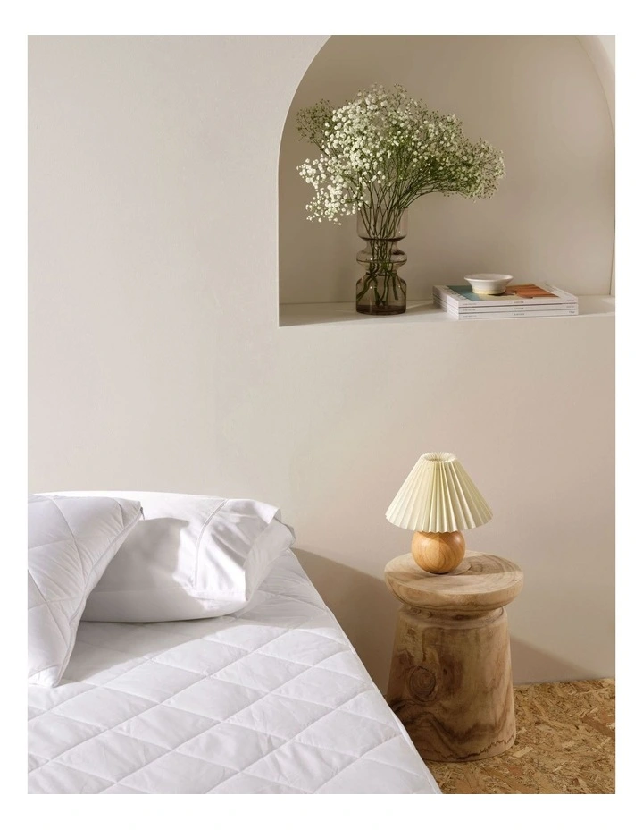 Bamboo Mattress Protector in White