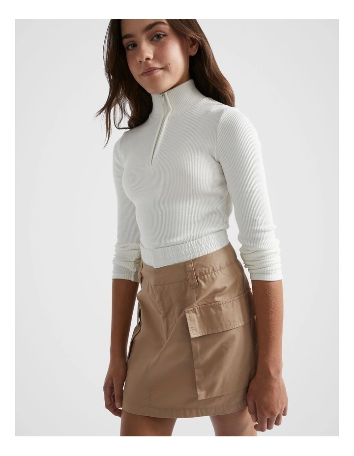 Cargo Skirt in Ecru