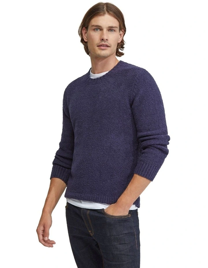 Floyd Boucle Knit in Navy