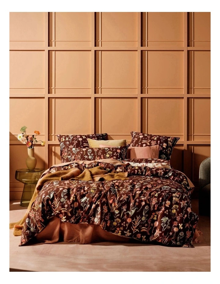 Rita Quilt Cover Set in Cacao