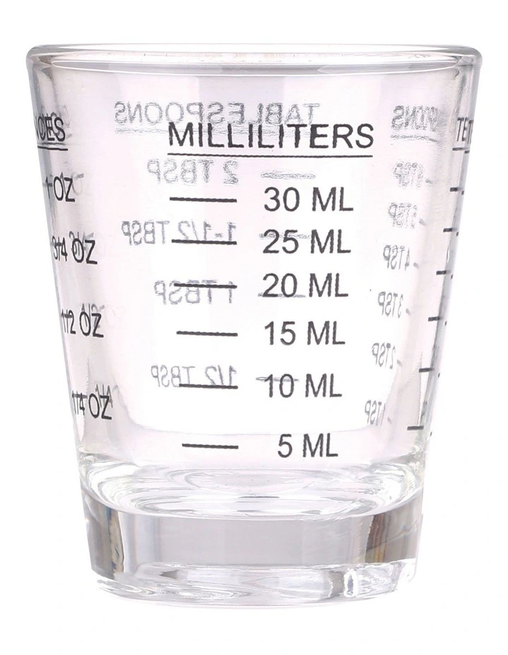 Multipurpose Measure Glass 30ml in Clear