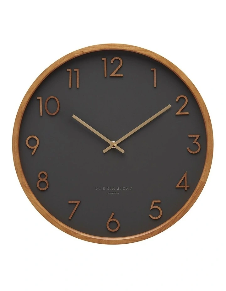 Scarlett Charcoal 35Cm Silent Wall Clock