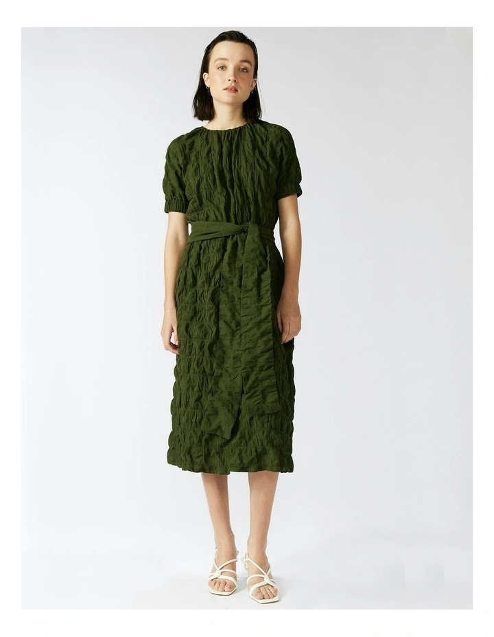Fernery Short Sleeved Dress in Green