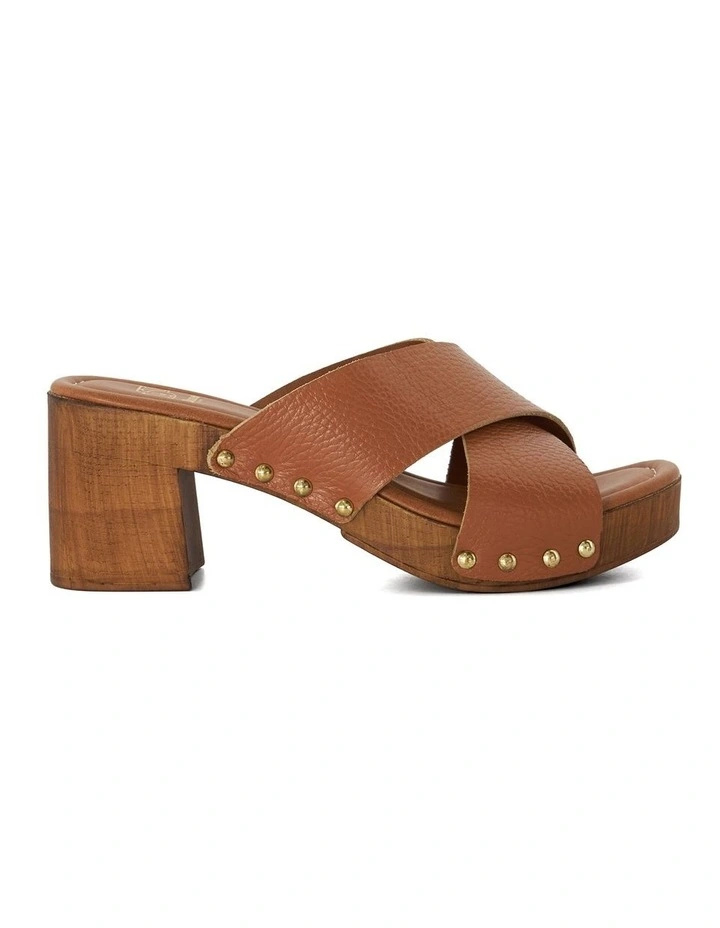 Jolene Heeled Sandal in Tan