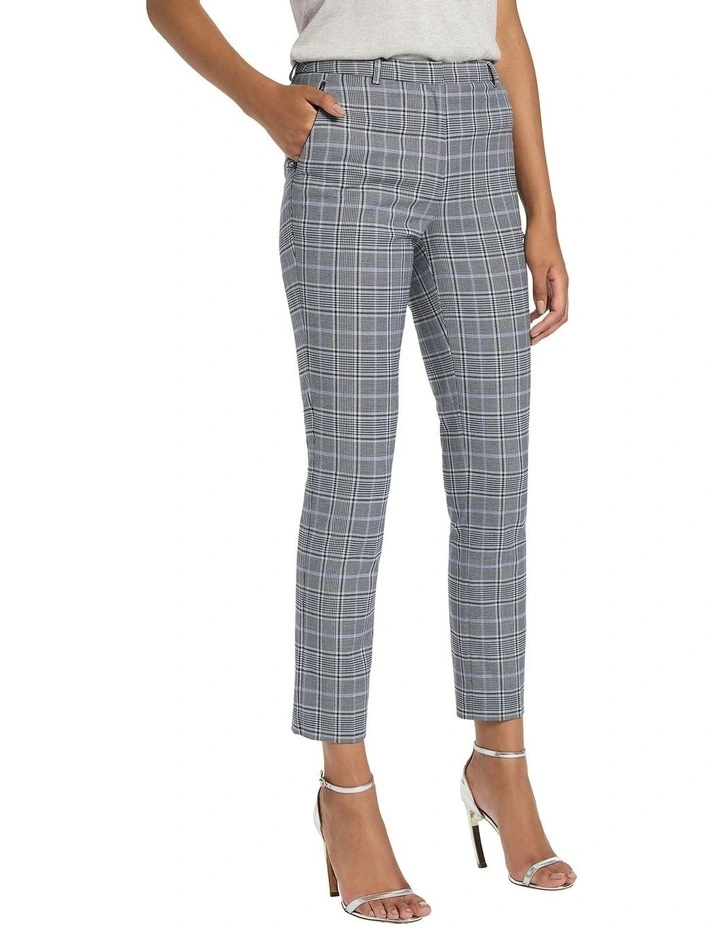 Plaid Habits Pant in Grey Multi