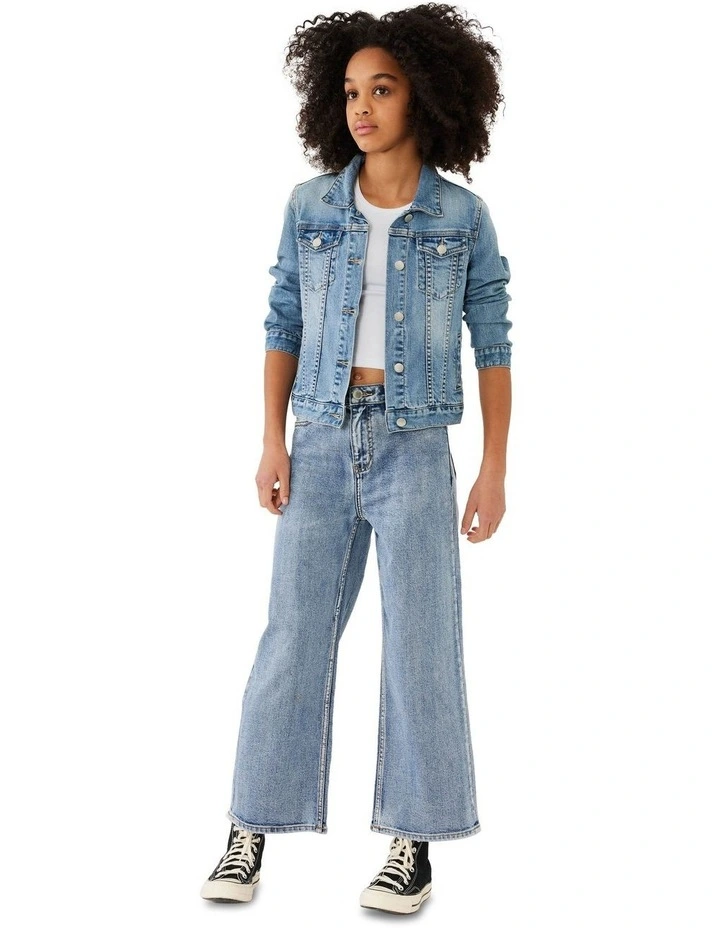 Hailey Wide Leg Jean in Pale Indigo