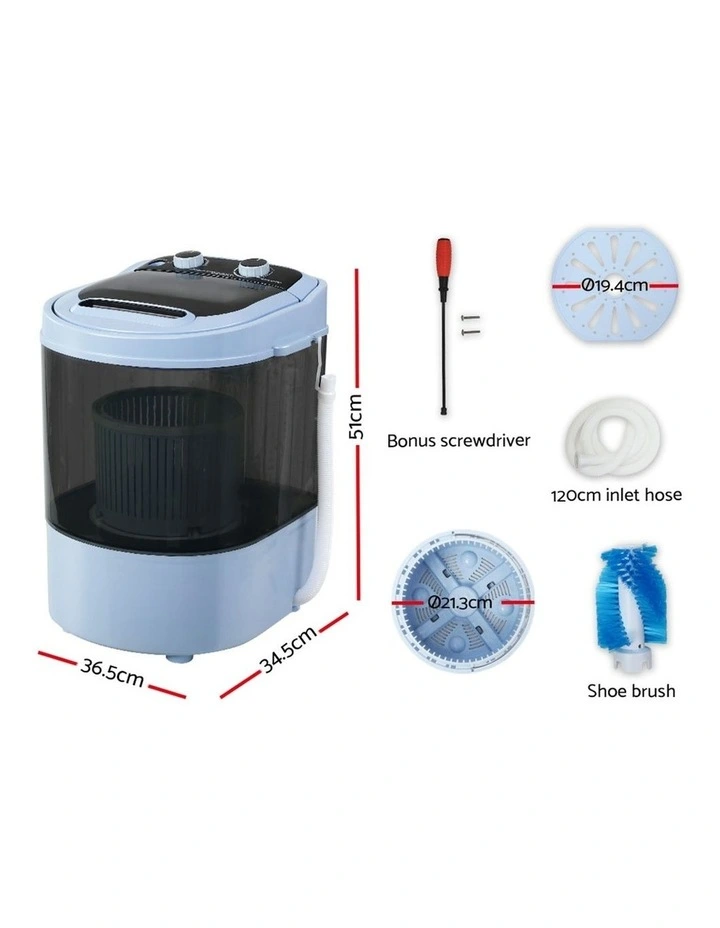 Portable Top Load Washing Machine 3KG Black PWM-S-30-BK