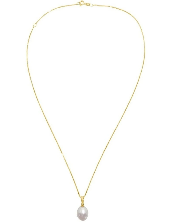 14Ct Baroque Pearl Pendant in White