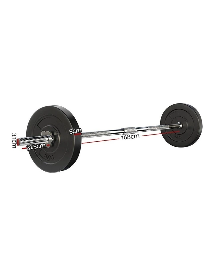 18KG Barbell in Black
