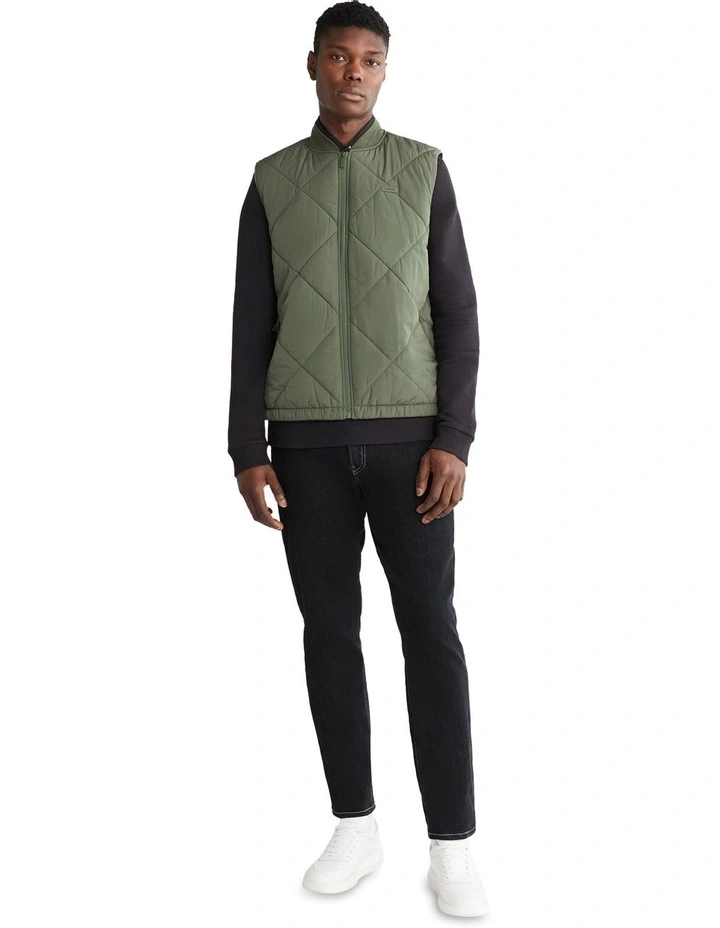 Signature Quilt Vest in Green