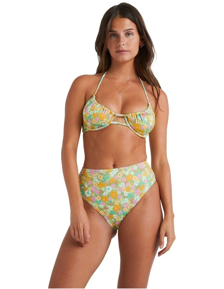 On The Bright Side Hi Maui Bikini Bottoms in Palm Green
