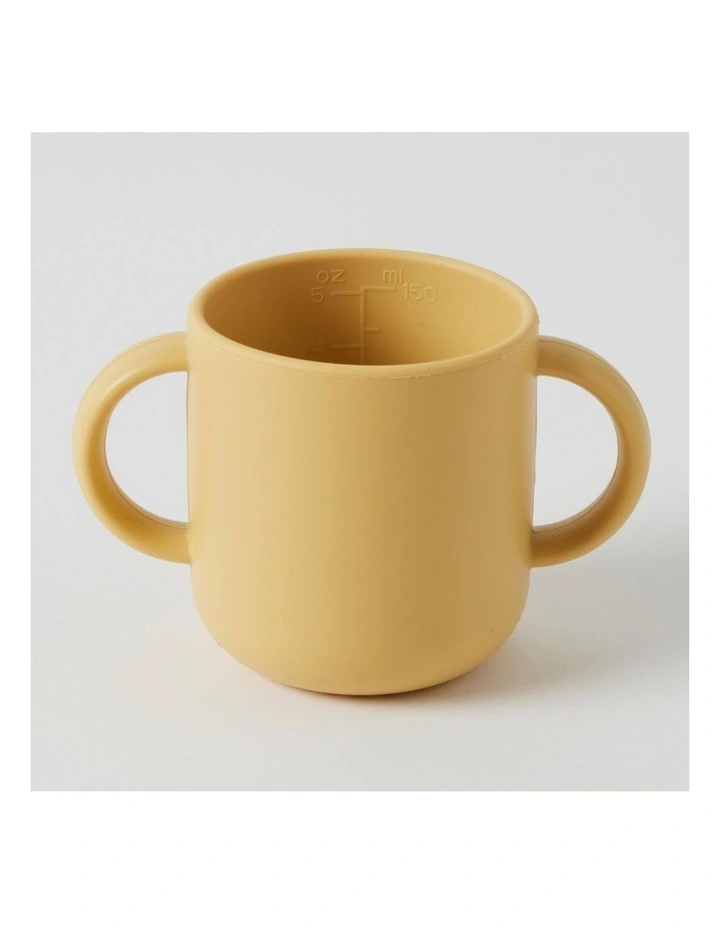 Henny Silicone 2-Handle Cup 11cm in Lemon