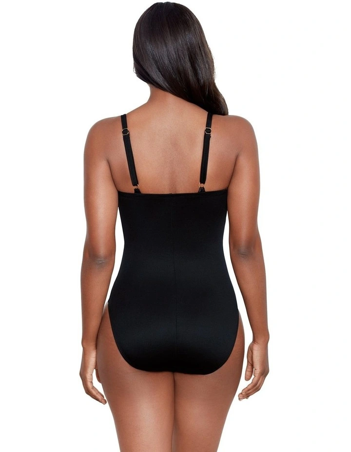 Rock Solid Starr Underwired One Piece Shaping Swimsuit in Black