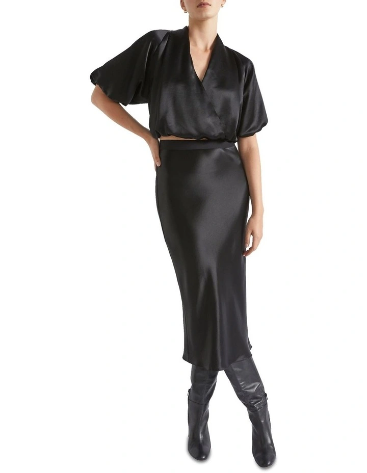 Satin Drape Blouse