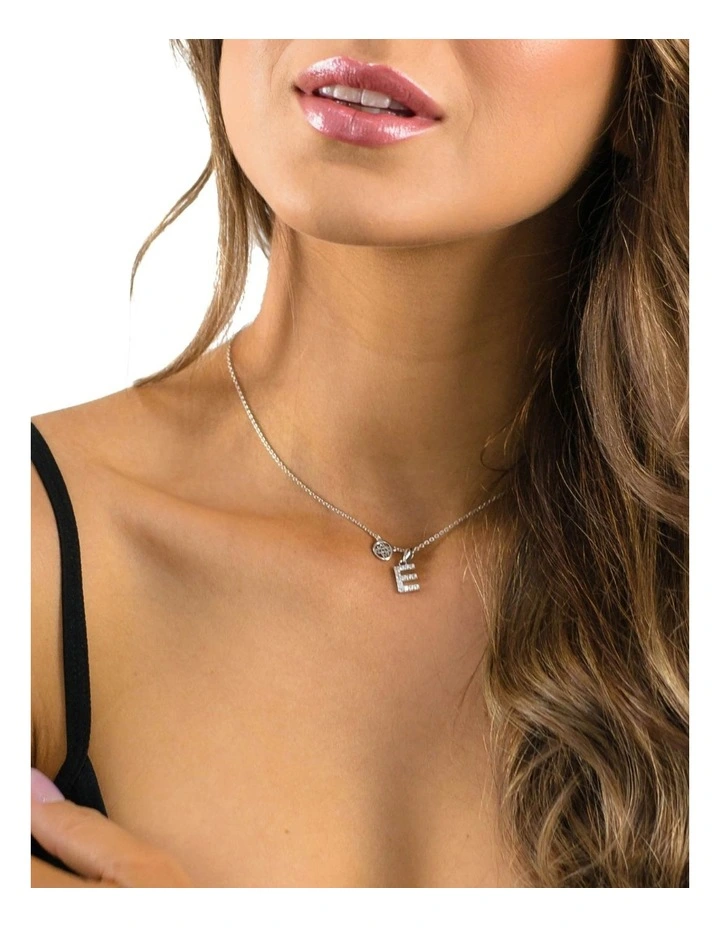 Luxury Letters 'E' Initial Pendant Silver