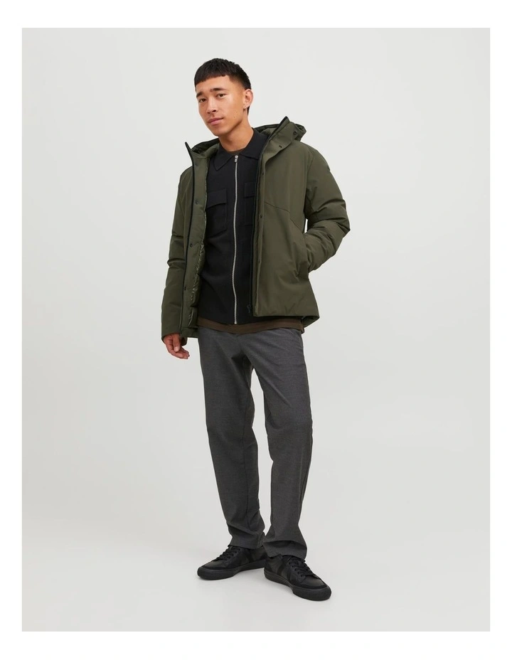 Hooded Keen Parka Jacket in Grape Leaf