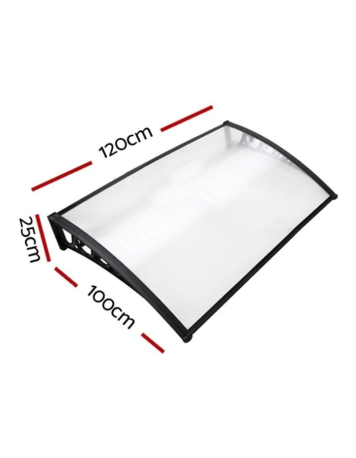 1m x 1.2m DIY Window Door Awning Canopy Patio UV Rain Sun Shield