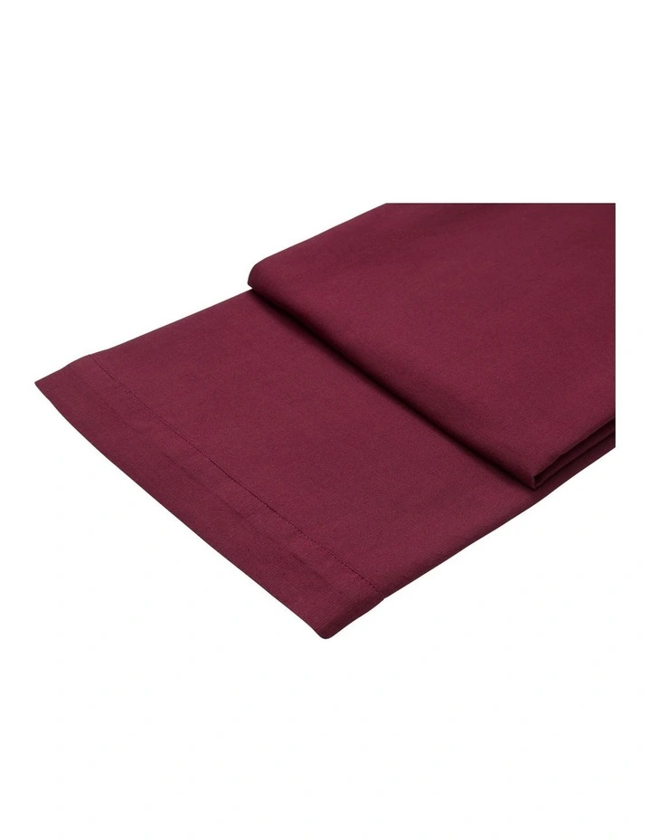 Cotton Classics Rectangle Tablecloth 230x150cm in Aubergine
