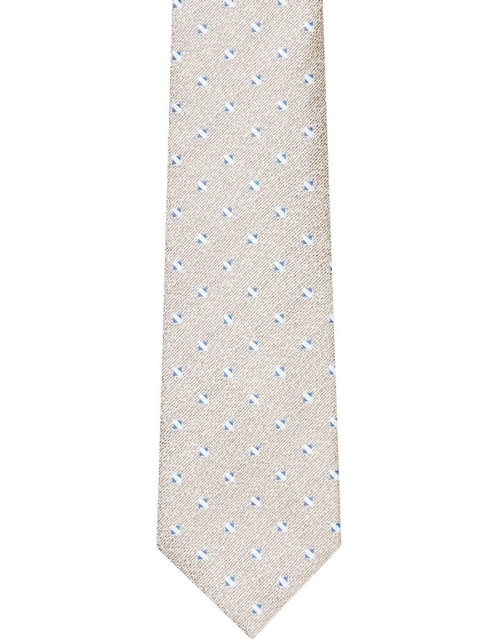 Geo Dot Tie in Brown