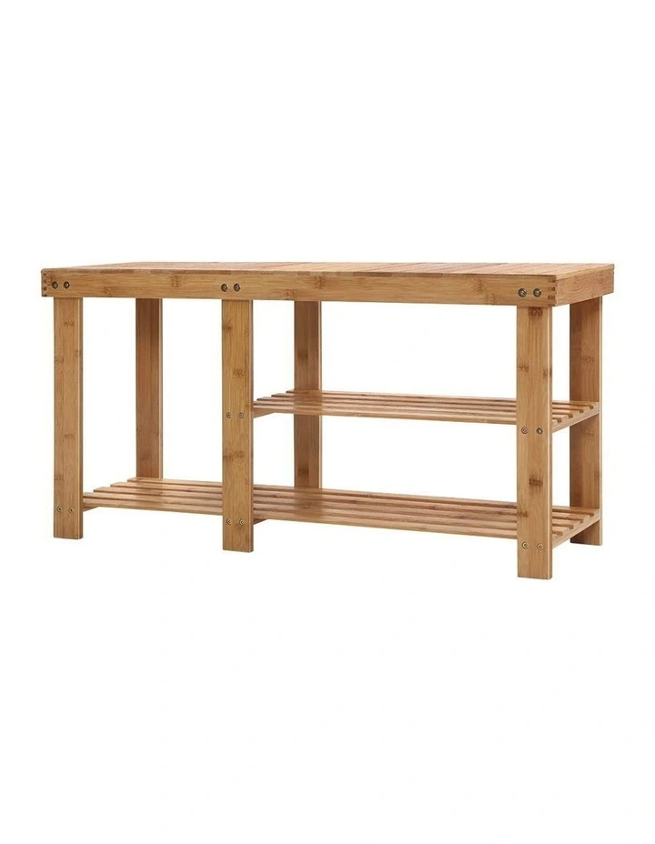 Bamboo Shoe Rack Bench