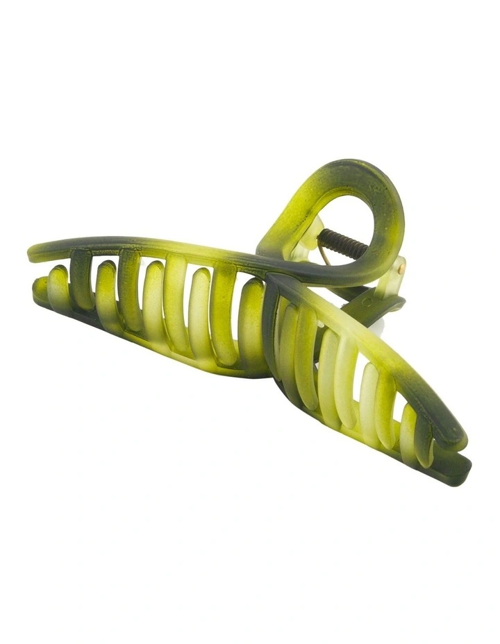 Loop Hair Clip in Green Marle