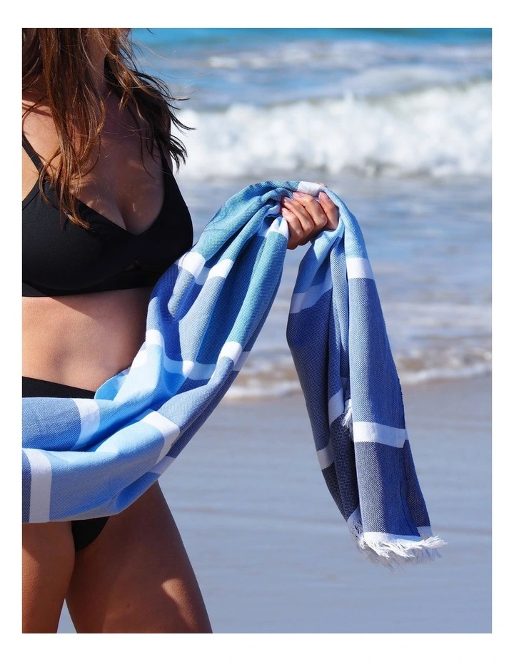 Cotton Beach Towel in Sky