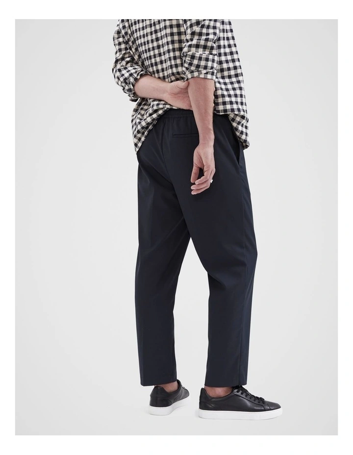 Smart Pull On Trouser in Navy Blue