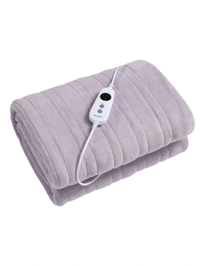 Coral Fleece Heated Throw in Lavendar