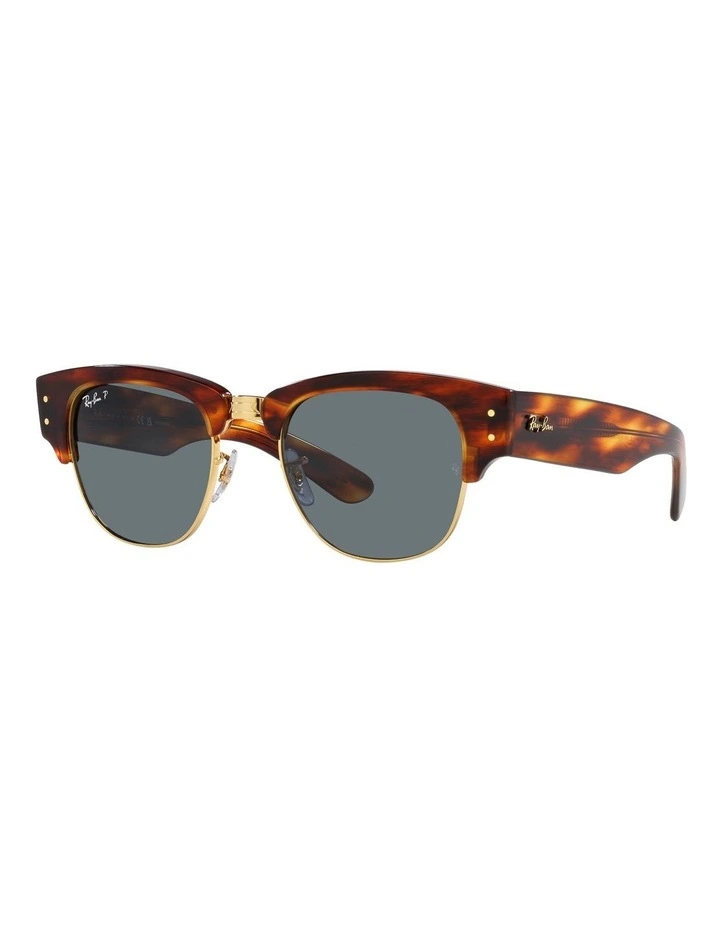 Mega Clubmaster Polarised Sunglasses in Brown