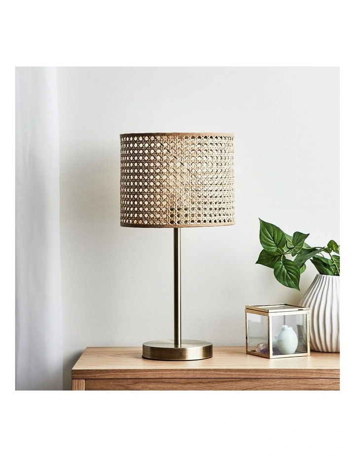 St Lucia Rattan Table Lamp 50cm in Natural