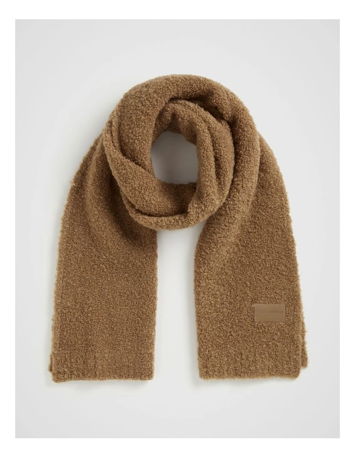 Boucle Logo Detail Scarf in Deep Chai