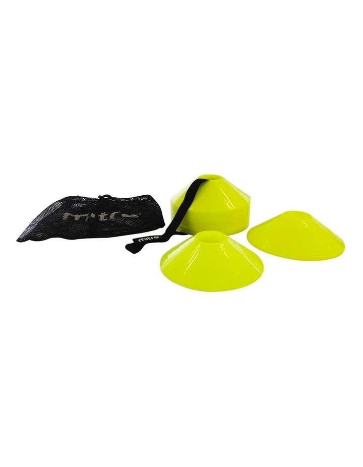 30pc Sports Marker Pitch Yellow Training Cones