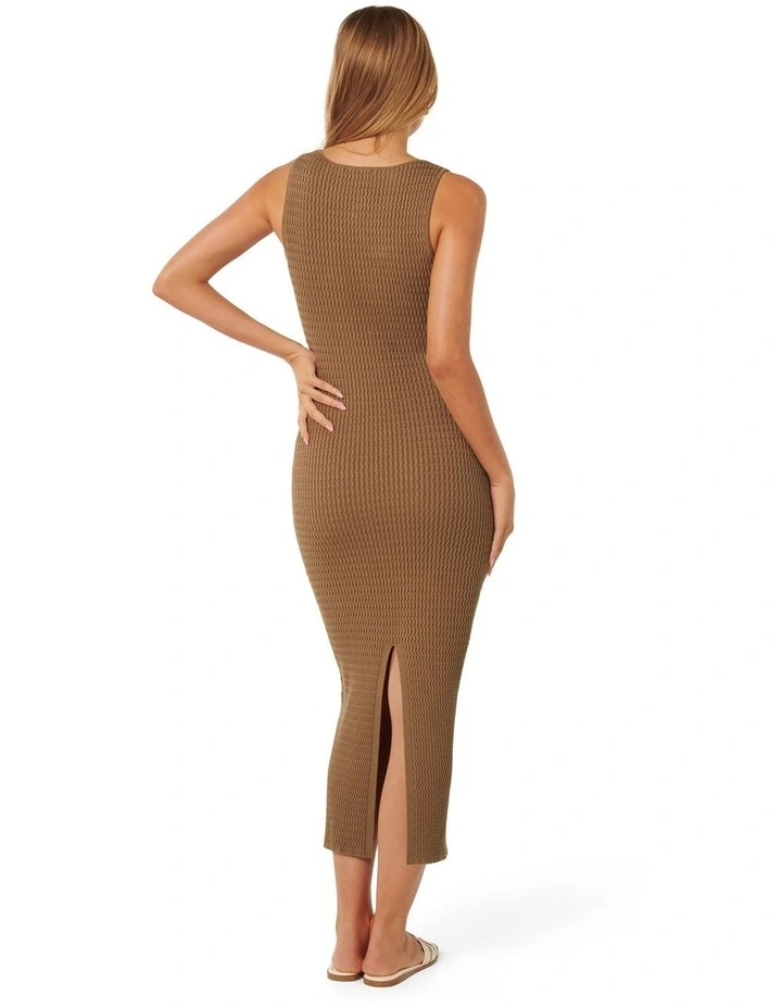 Georgia Sleeveless Knit Dress in Brown
