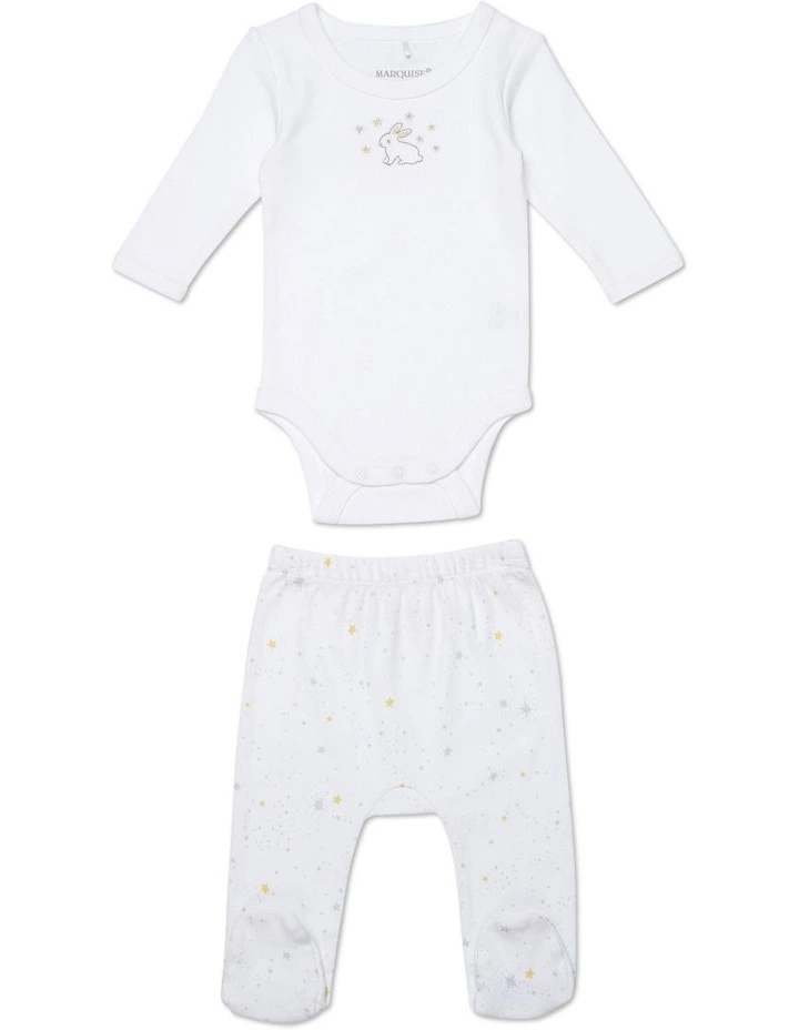 Newborn Essentials Bodysuit And Leggings in White