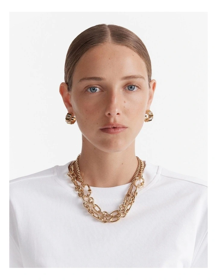 Found Link Necklace in Gold