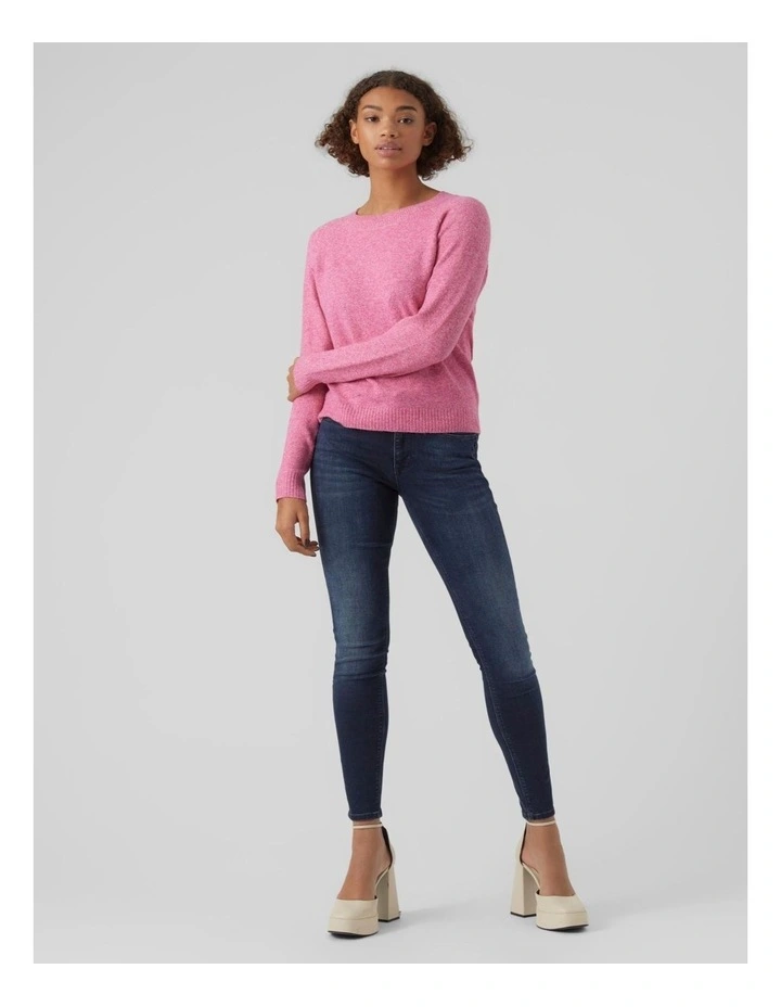 Doffy Long Sleeve Knit Top in Pink