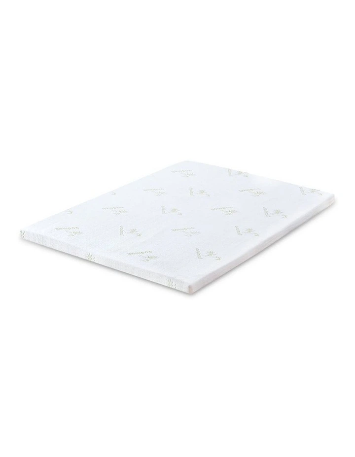 5cm Thickness Cool Gel Memory Foam Mattress Topper Bamboo Fabric Double in White