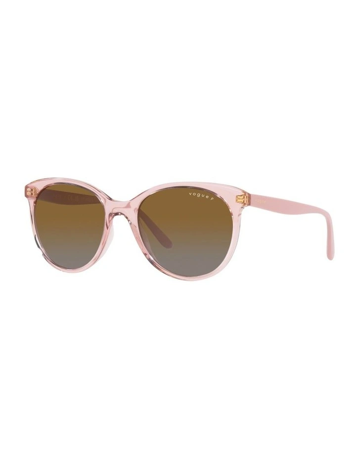 0VO5453S Polarised Sunglasses in Transparent Pink