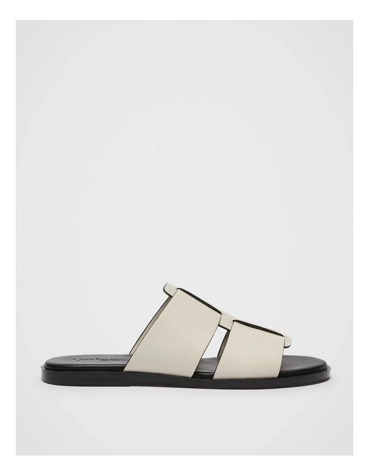 Nathan Leather Slide in Stone