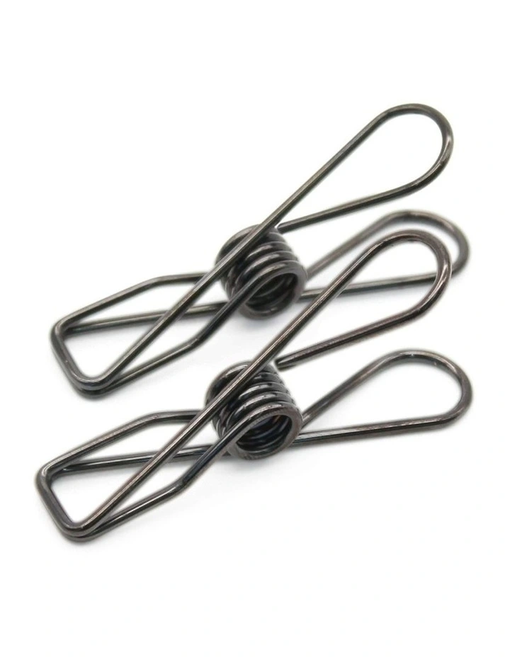 Small Stainless Steel Pegs 40 Pack in Black