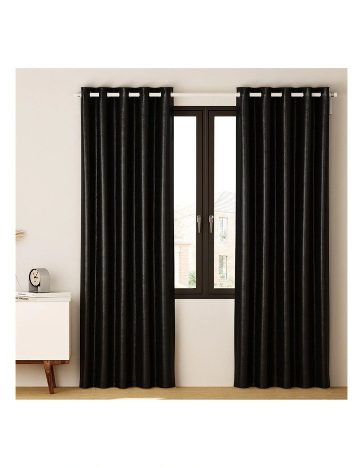2X Blockout Curtain Eyelet in Black
