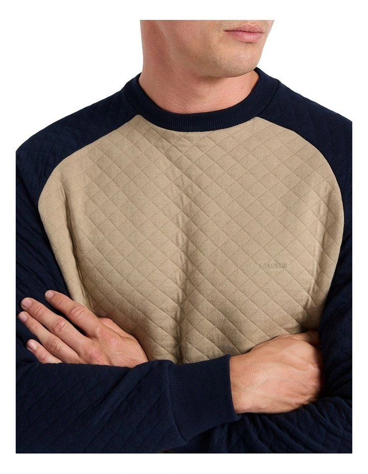 Can't Feel My Fleece Sweat Top in Peacoat Multi